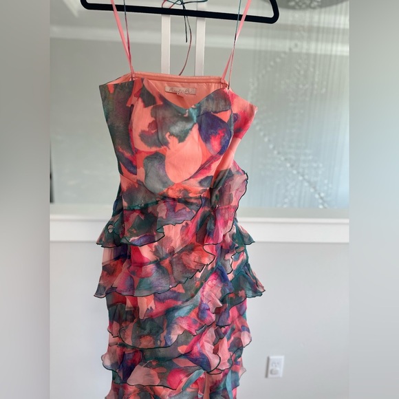 Anthropologie Hutch Ruffle Colorful Halter Maxi Dress - Picture 6 of 10